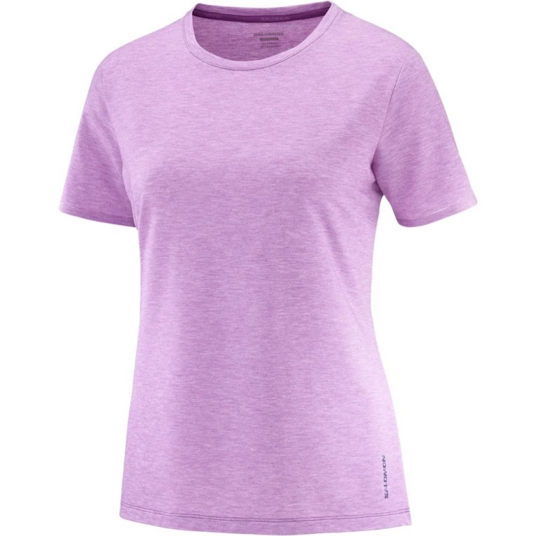 Lavender Salomon Essential Tencel Short Sleeve Women's T-Shirts | PH 47192G